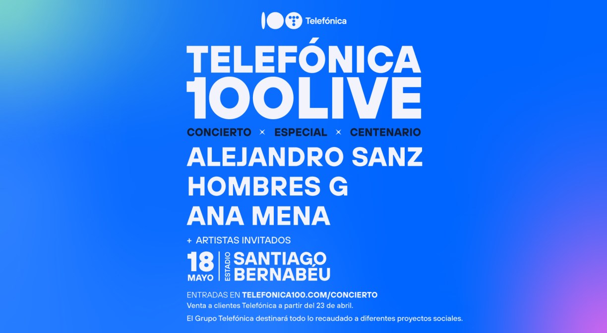 cartel del concierto Telefónica 100Live